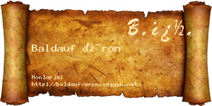 Baldauf Áron névjegykártya