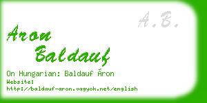 aron baldauf business card